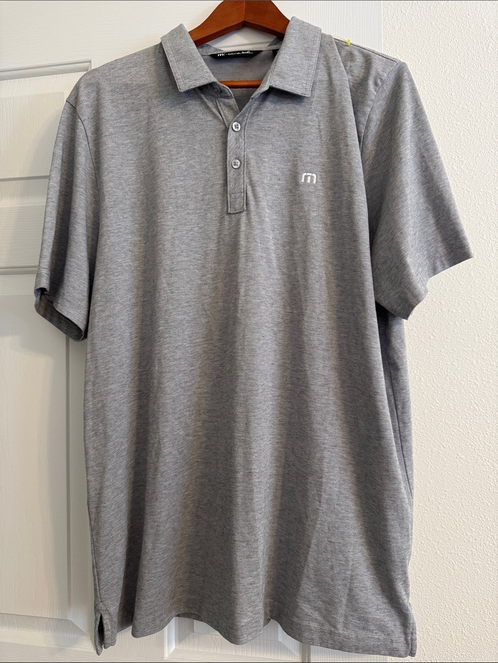 TravisMathew Gray Performance Golf Polo Shirt 2XL